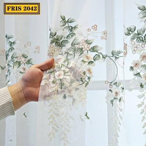 Modern Minimalist Nordic Boutique Embroidery Curtain Partition Custom Curtains for Living Room Bedroom