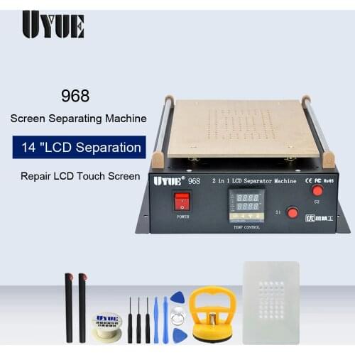 UYUE 968 Phone Screen Separator Build-In Dual Vacuum Pump Max 14 inch For iPad/Samsung Tablet PC LCD Split Screen Repair Machine