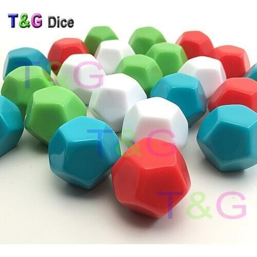 T&G New 2pcs 12-sided D12 white blank dice can be written by pen for board game accessories High Quality
