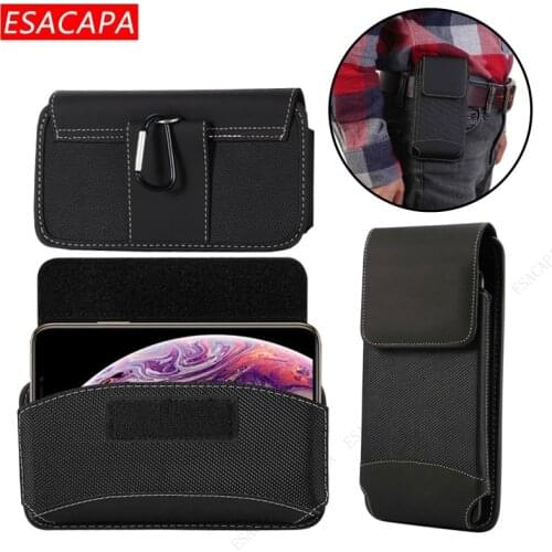 Universal Phone Pouch on for iphone 12 Pro Max 12 Mini 11 XR XS 6S 7 8 Plus SE 4.7'' Oxford Cloth Holster Waist Phone Bag Case