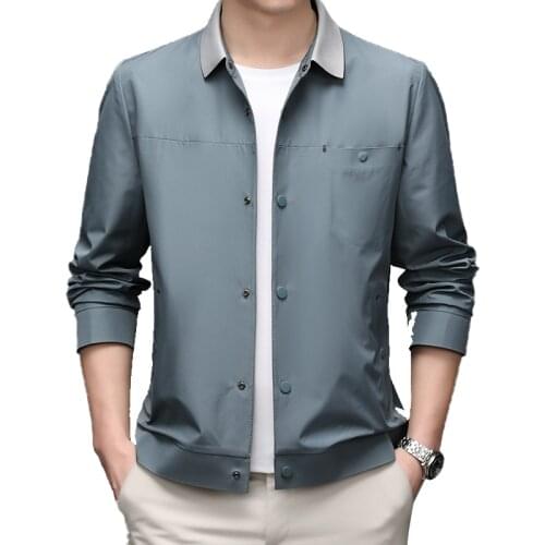 Spring Mens Jacket Superior Quality Brand Outwear Coat Male Luxury Office Buttons Cardigan Long Sleeved Jackets Clothing