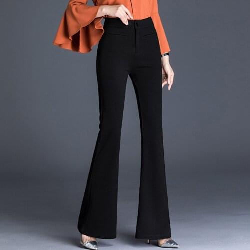 Women Flare Pants Slim spring autumn High waist casual pants Women 198148