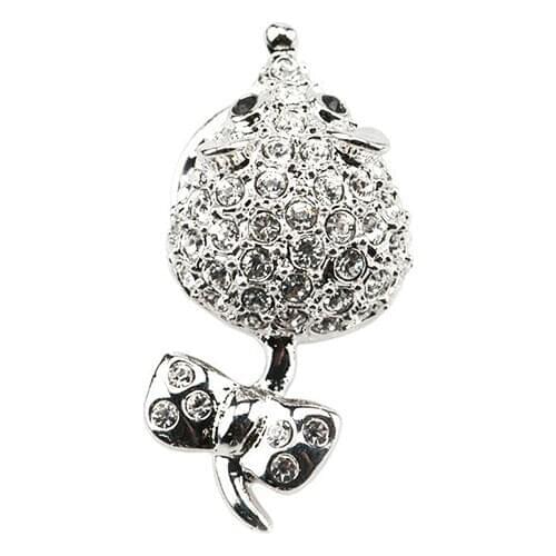 1.2*2.6cm Mini bow-knot Rat Pin Brooch Button Badge Denim Rhinestone Jewelry Accessory Neckline Decorative Needle Gift