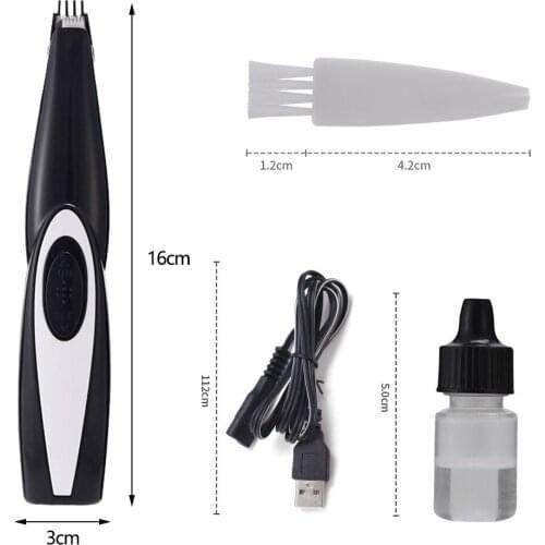 1 PC Professional Pet Foot Hair Trimmer Dog Growing Clipper USB Rechargeable Butt Ear Eyes Hair Cutter Remover Low-noise