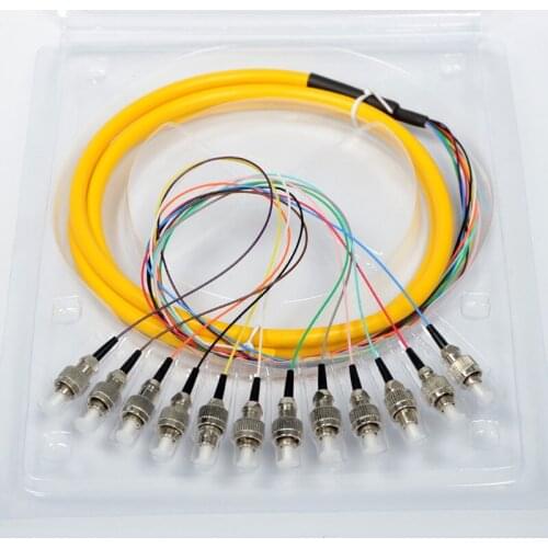 12 core Fiber Optic Bundle Pigtail FC PC UPC Single Mode FTTH fiber optical SM 9/125, 1.5 Meters factory Minor customization