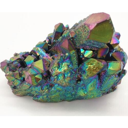 120g color Aura Quartz Crystal Titanium Bismuth Silicon vug Rainbow