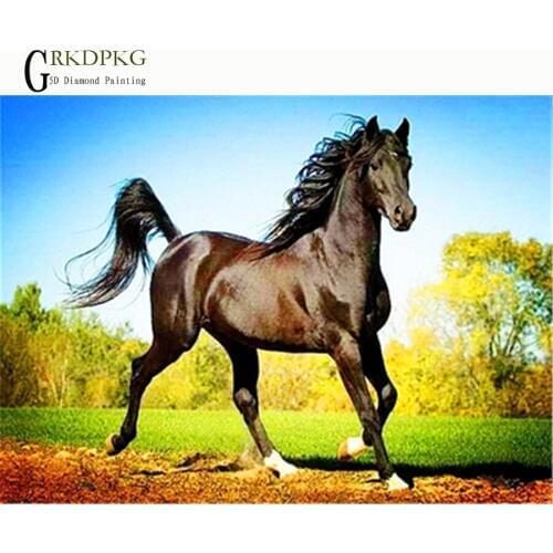 5d DIY Diamond Embroidery horse landscape Diamond Painting Cross Stitch Full Square Rhinestone Mosaic Unfinished Home Decoration