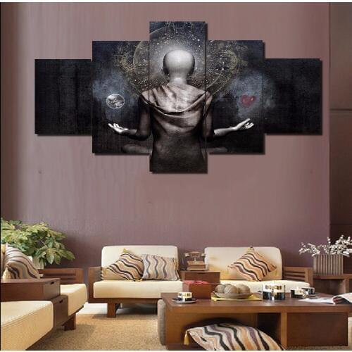 Promotion High Quality HD Print Buddha Modern Decorative Paintings on Canvas Wall Art for Living Room Sofa Background