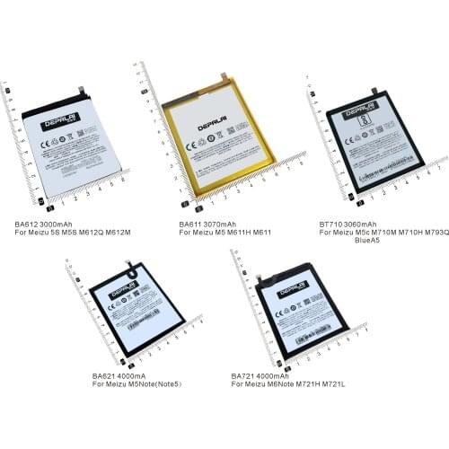 BA612 BA611 BT710 BA721 BA621 Battery For Meizu Meizy 5S M5S M612Q M612M M5 M611H M611 M5c M710M M793Q M5Note Note5 Batteries
