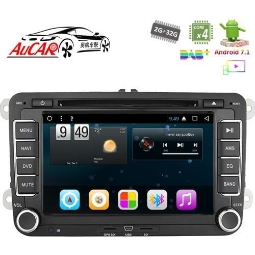 Android 10 7" 2 din Car radio GPS Navigation Player for VW Universal Jetta Bora Passat Golf Bluetooth GPS Radio WIFI 4G Stereo