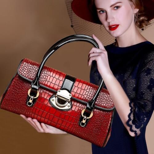 Genuine leather Women handbags 2021 new cowhide single shoulder big bag fashion all-match handbag temperament lady bags