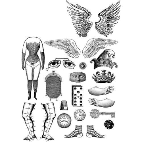 Body parts Transparent Clear Silicone Stamp/Seal for DIY scrapbooking/photo album Decorative clear stamp sheets ST0278