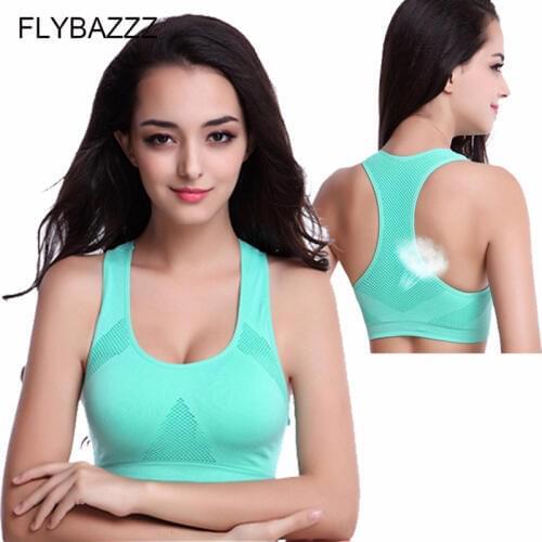 Women Sports Bra Professional Absorb Sweat Tops Athletic Running Yoga Push Up Bra Fitness Seamless Padded Vest SportsWear Tanks
