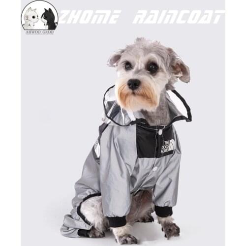 Dog Raincoat Fashion Pet Clothes Dog Clothing Waterproof Jumpsuit Jacket Yorkie Poodle Bichon Pomeranian Schnauzer Corgi Coat
