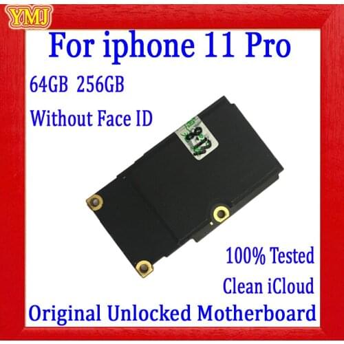 64GB 256GB Motherboard For iPhone 11 Pro With/No Face ID Full Unlocked, Free iCloud 100% Original for iPhone 11PRO Logic Board