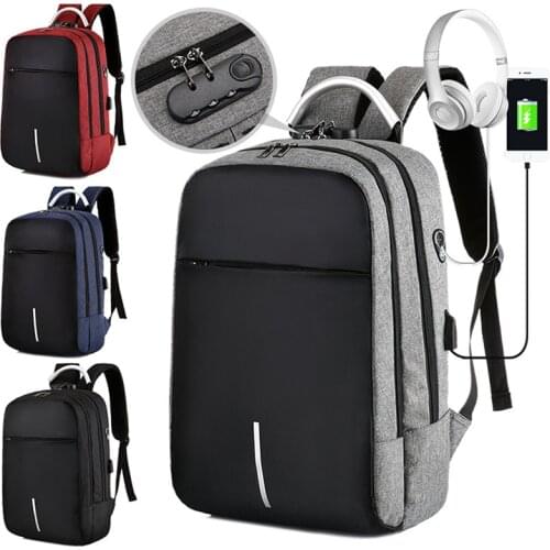 Men Anti Theft Backpack 14/15.6 Inch Laptop Usb Charging Multifunction Backpacks Waterproof School Business Travel Bags