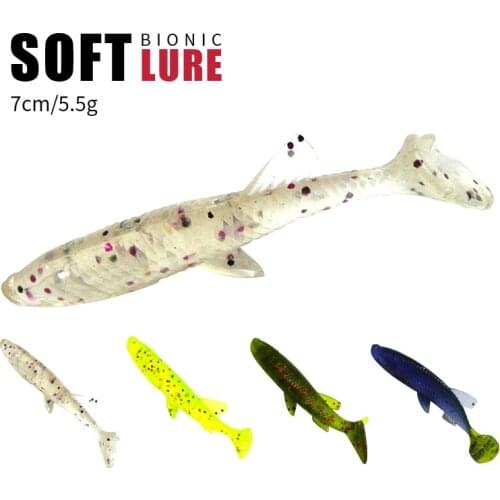 1pcs 5.5g 70mm Soft Rubber Worm Fishing Lures Silicone Bait Wobblers Bass Bait Artificial Pesca Fishing Tackles Spoon