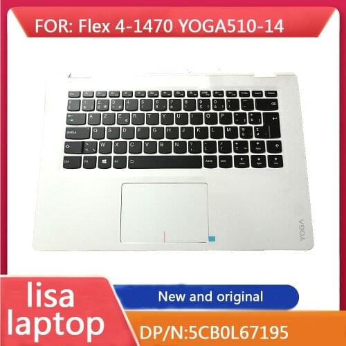Suitable For Lenovo Flex 4-1470 YOGA 510-14 Notebook Palm Pad Keyboard Touch Pad White Belgian 5CB0L67195 Brand New