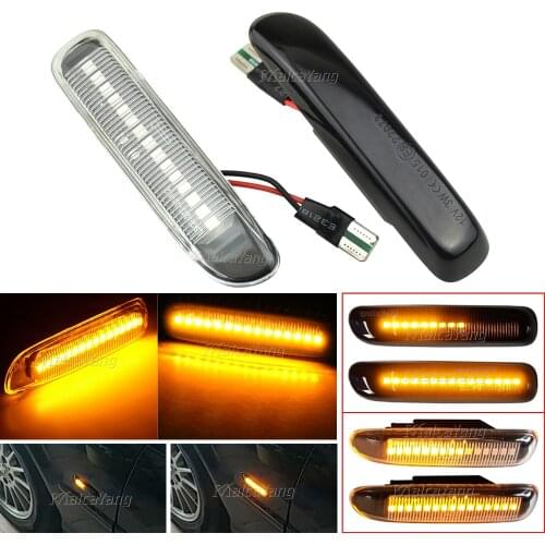 Sequential Flashing LED Turn Signal Side Marker Light For BMW 3 Series E46 Sedan Coupe Wagon Convertible 1997-2001