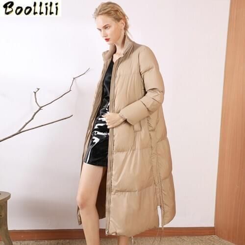 Boollili White Duck Down Jacket Women Clothes 2020 Winter Coat Women Korean Stand Collar Puffer Jacket Women Warm Parka