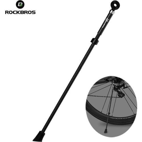 ROCKBROS Bicycle Kick Stand Carbon Fiber Road Kickstand Antiskid Quick Release Folding MTB Bike Support Side Rear Parking Rack