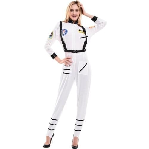 Snailify Women Costumes Anime Cosplay Super Women Costume White Jumpsuit Astronaut Costume Halloween Cosplay Purim Party Wear