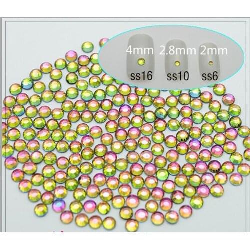 SS6/SS10/SS16 Newest 3D Fire Nail Art Diamond DIY Rhinestones Crystal Flat Back Non Hot fix Colorful Nail Art Tools