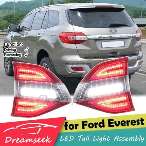 LED Tail Light Assembly for Ford Everest 2015 2016 2017 2018 2019 2020 2021 Rear Lamp Driving Reversing Light Red Lens