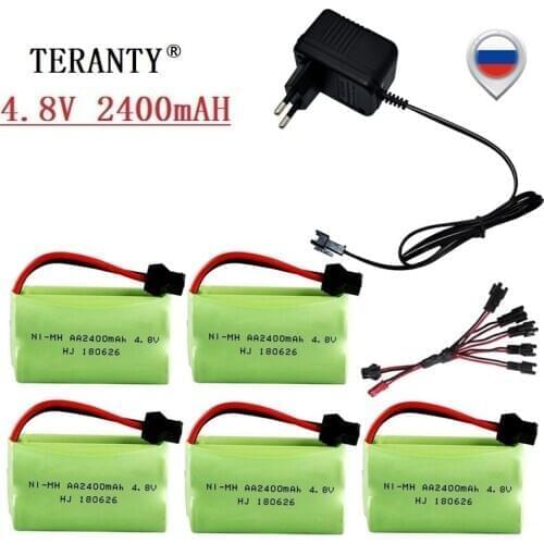T Model) 4.8v 2400mah NiMH Battery For Rc toys Cars Tanks Robots Boats Guns 4.8v Rechargeable Battery 4* AA Battery Pack Ni-MH
