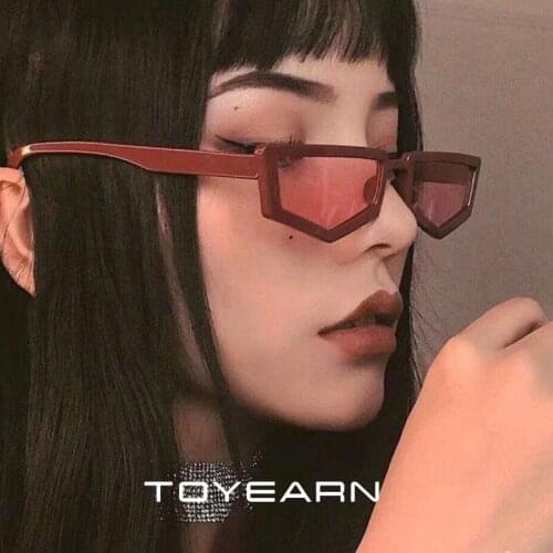 TOYEARN 2019 New Fashion Sexy Lady Cute Small Frame Polygon Sunglasses Women Brand Design Personality Sun Glasses For Female