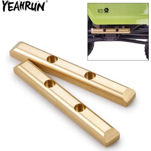 YEAHRUN 2Pcs Brass Beam Boulder Bars Frame Rails Protector For 1/24 Axial SCX24 90081 RC Crawler Car Upgrade Parts