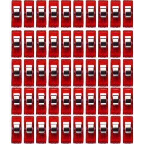 50PCS Wonder Clips Sewing Multicolor Plastic Clips Fabric Clamps Patchwork Hemming Sewing Tools Sewing Accessories