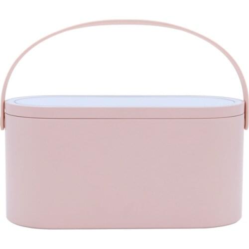 Mirror Portable Cosmetic Case Cosmetic Mirror Led Fill Light Tablet Storage Internet Celebrity Travel Desktop Cosmetic Mirror