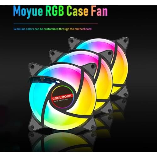 2021 Computer Case Fans Mute Cooler 12cm Computer PC Case Cooling Fan RGB Chassis Desktop Heatsink Radiator Cooler