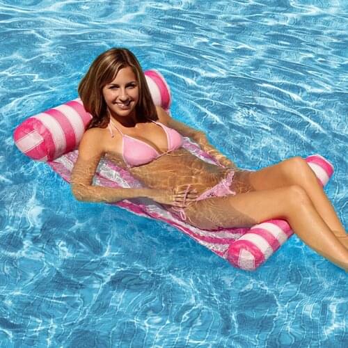 2021 summer Water Hammock Recliner Inflatable Floating bed Swimming pool Floating Swimming Mattress sea Swimming Ring