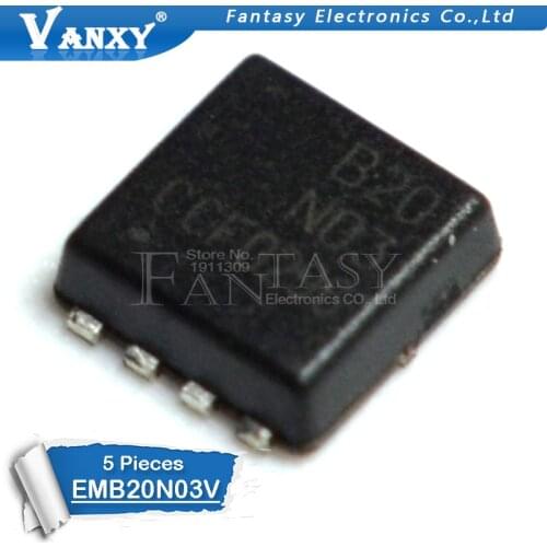 5PCS EMB20N03V DFN33 EMB20N03 DFN33 B20N03 QFN New Original