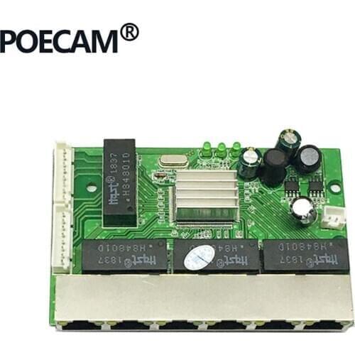 8 port unmanage ethernet gigabit switch module 6 ports rj45 and 2 RJ45 1*8 pin headerTaiwan Chip realtek manufacturer RTL8370