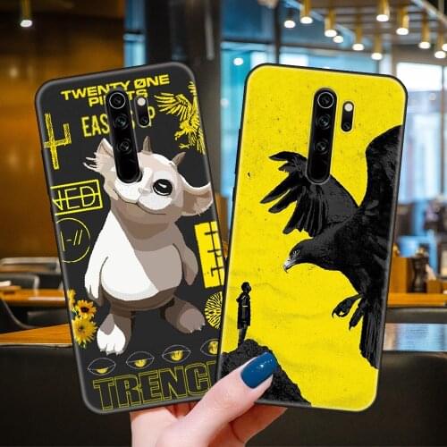 Phone Case For Xiaomi Redmi 7 7A 8 8A Note 8T 9 Pro 4 5 9S Black Cover Bumper 3D Hoesjes Trend Back Twenty One Pilots Trench