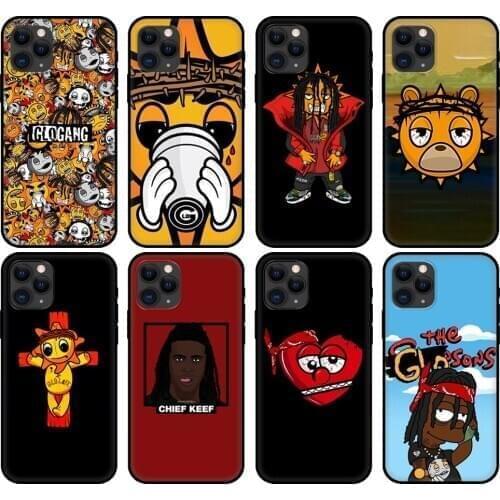 Black tpu case for iphone 5 5s se 6 6s 7 8 plus x 10 cover for iphone XR XS 11 pro MAX case Fundas Glo Gang Chief Keef Capa