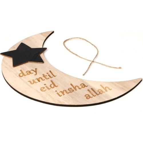 Wooden Eid Al-Fitr Xingyue Table Decorations Safety Plywood Food Tray Of Delicate Pendant Desserts Eid Mubarak Home Decor M21