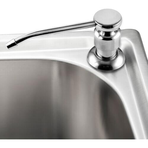 Kitchen Sink Soap Dispenser 304 stainless steel Built in Lotion Pump Plastic Bottle for Bathroom and Liquid Soap organize 250ml