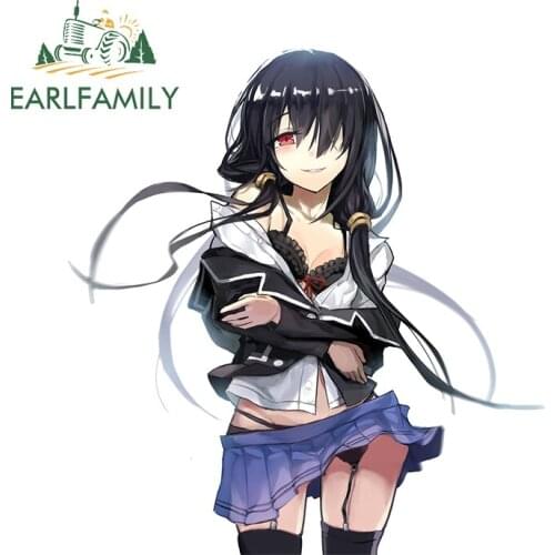 EARLFAMILY 13cm x 12.7cm for Date A Live Car Stickers Anime Cartoon Personality Decor Scratch-Proof Windows Bumper Car Styling