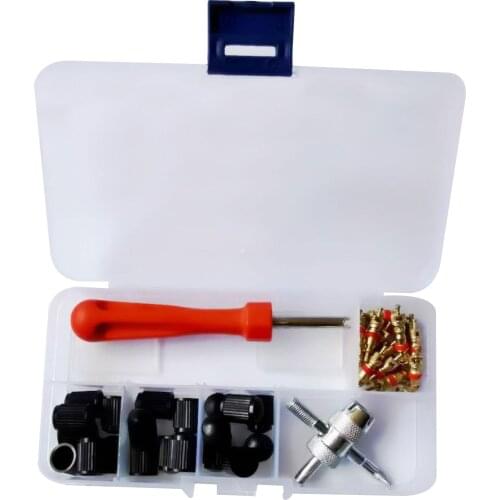 42pcs 4 In 1 Wrench Core Remover Professional Tyre Repair Tools Portable Brass Universal Truck For Car Motorcycle Durable