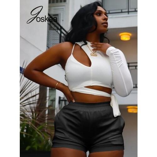 Женские однотонные футболки Joskaa China At AliExpress