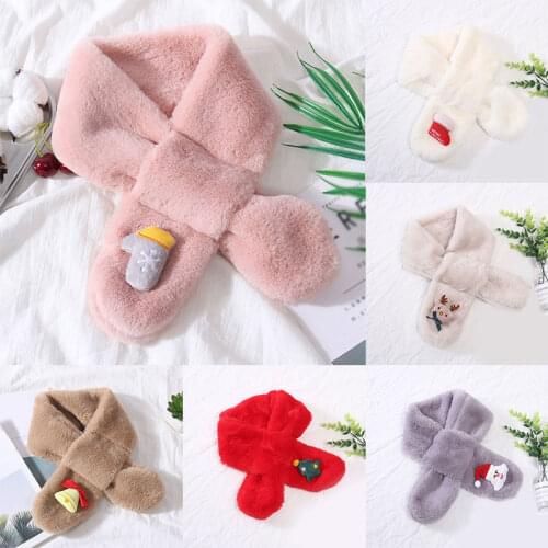 Fashion Carftoon Children Scarf Autumn Winter Keep Warm Plush Kids Neckerchief Child Kids Fashion Fur Scarf