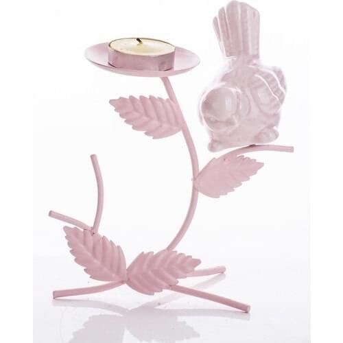 Mukko Home Wrought Iron Bird Candle holder