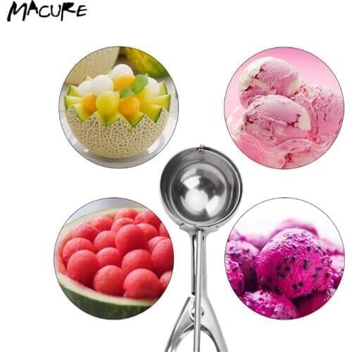 Food Grade Stainless Steel Ice Cream Scoop set Perfect for Cookie, Ice Cream, Cupcake, Muffin, Meatball Maker Fruit Spoon