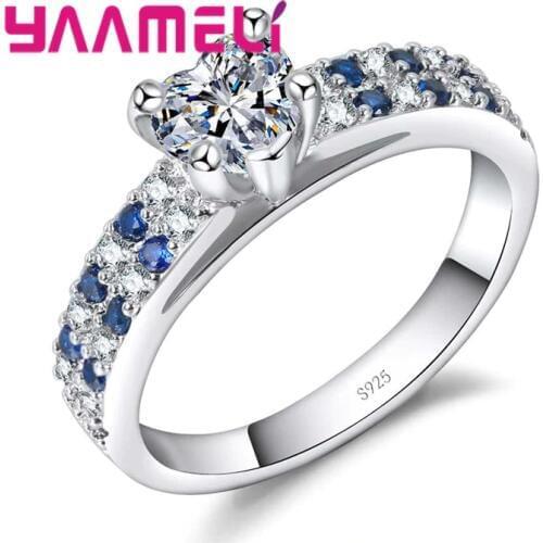 Real True Love Promise Rings for Women Anniversary Gift 100% 925 Sterling Silver with Romantic Heart Charming Jewelry