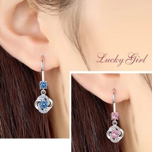 New Jewelry luxury zirconia female popular of high-end vintage stud earrings