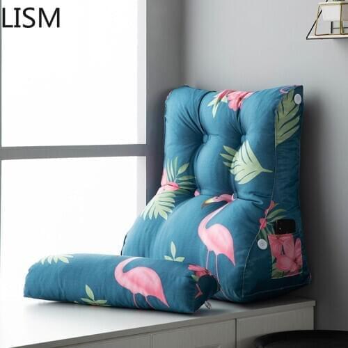 Office Rocking Chair Cushions Home Decor Silk Waist Pillow Bed Triangle Sofa Cushion Ice Cloud Bed Bread Pillow Cogines PU Foam